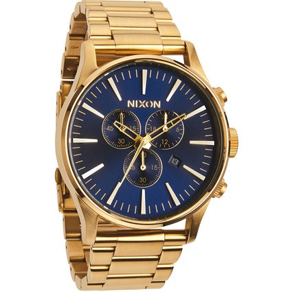 Sentry Chronograph Blue Sunray Dial Gold-tone Mens Watch A3861922
