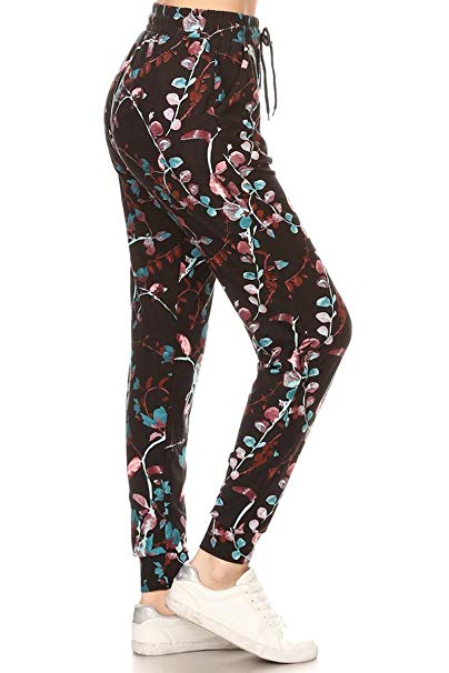 Leggings Depot Premium Women's Joggers Popular Print High Waist Track Pants(S-XL) BAT2