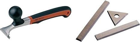 Bahco 665 Premium Ergonomic Carbide Scraper, 2-1/2" & Heavy Duty 2-Inch Replacement Scraper Blade #442