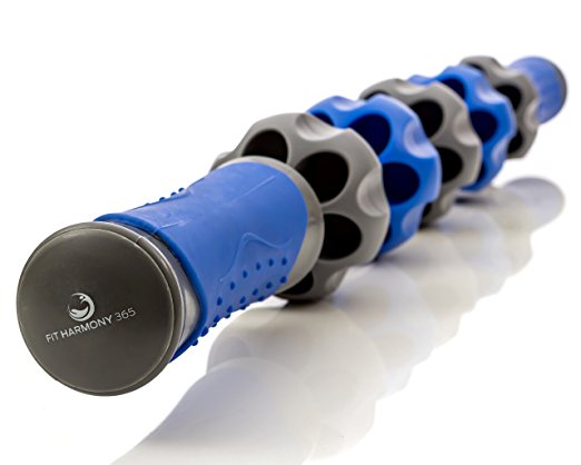 Fit Harmony Muscle Roller Stick - Instantly Relieves Tension and Soreness, Massage Muscles, Reduces Stress, and Renews Your Body with Stiff Penetrating Spindles - Fits in Sports Bag, Lifetime Warranty …