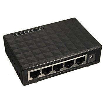 Maxesla 5-Port Gigabit Network Ethernet Switch 10/100/1000Mbps RJ45 Ports (Auto MDI/MDIX) Plug and Play Power Saving Desktop Switch