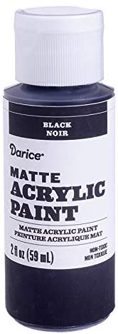 Darice DPCS192-63 Matte Black, 2 Ounces Acrylic Paint