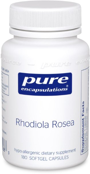 Pure Encapsulations - Rhodiola Rosea - Hypoallergenic Supplement to Moderate Occasional Physical and Emotional Stress* - 180 Softgel Capsules