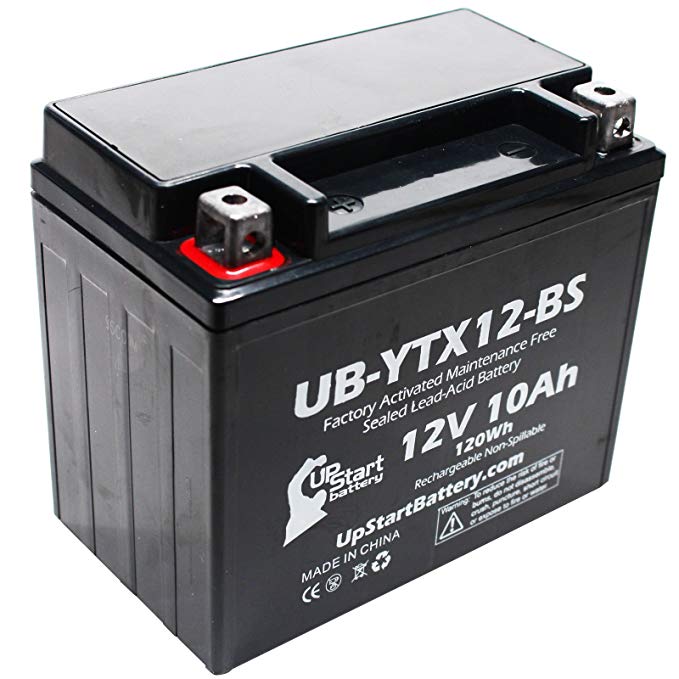 Replacement 1985 Honda ATC250ES Big Red 250 CC Factory Activated, Maintenance Free, ATV Battery - 12V, 10Ah, UB-YTX12-BS