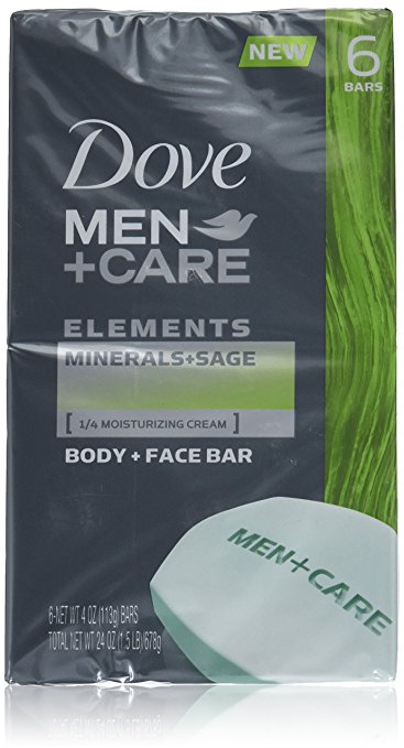 Dove Men Care Body and Face Bar, Minerals   Sage 4 oz, 6 Bar