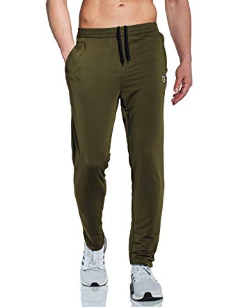 G Gradual Men's Sweatpants with Zipper Pockets Tapered Track Athletic Pants for Men Running, Exercise, Workout