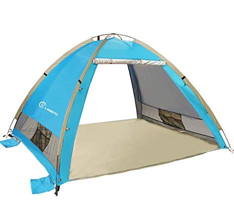 ZOMAKE Pop Up Beach Tent XL for 3-4 Person, Portable Sun Shelter Instant Cabana with UPF 50  UV Protection for Baby & Family