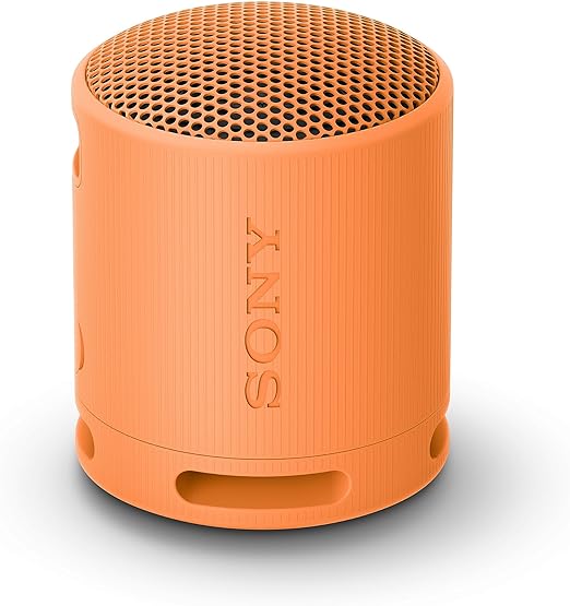 Sony SRS-XB100 - Wireless Bluetooth, Portable, Lightweight, Compact Outdoor, Travel, Speaker, Durable IP67 Waterproof & Dustproof,16 HR Battery, Versatile Strap, Hands-Free Calling, Orange