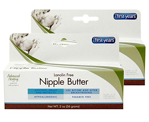 The First Years Lanolin Free Nipple Butter, 2 Ounce, Pack of 2