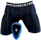 Diamond MMA Compression Shorts with Built In 4 Strap Jock and Cup