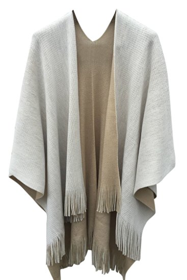 VamJump Women Winter Knitted Cashmere Poncho Capes Shawl Cardigans Sweater Coat