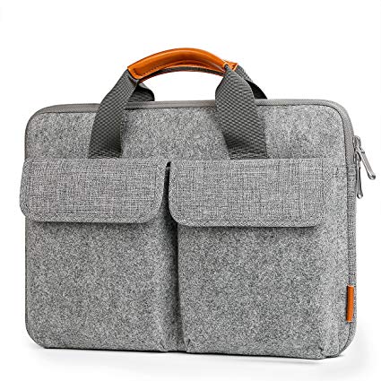 Inateck 13-13.3 Inch Laptop Sleeve Case Felt Bag Compatible MacBook Air/13" MacBook Pro 2016-2018, 13.3" MacBook Pro Late 2012-2015, 12.3" Surface Pro 3/4/5/6, Surface Laptop 2017/2-Light Grey