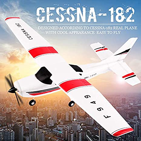 Park10 Toys New F949 3Ch RC Airplane Fixed Wing Plane Outdoor Toys with 2.4G Transmitter, Extra Battery and Propeller