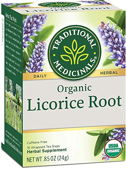 Traditional Medicinals Organic Licorice Root Tea, 16 Bags (Pack of 6)