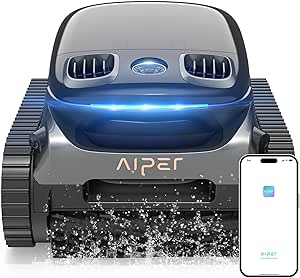 AIPER Scuba S1 Pro Cordless Robotic Pool Cleaner, Upagraded Automatic Pool Robot Vacuum with Navigation 2.0, Horizontal Waterline Cleaning, 3-Hour Battery Life, for In-Ground Pools (2,150 Sq.ft)