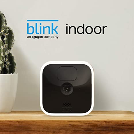 Blink Indoor, Videocamera di sicurezza in HD, senza fili, batteria autonomia 2 anni, rilevazione movimento, comunicazione bidirezionale, compatibile con Alexa | 2 videocamere