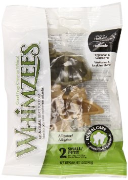 Paragon Whimzees Alligator Dental Treats in Flow Wrap Pack Small