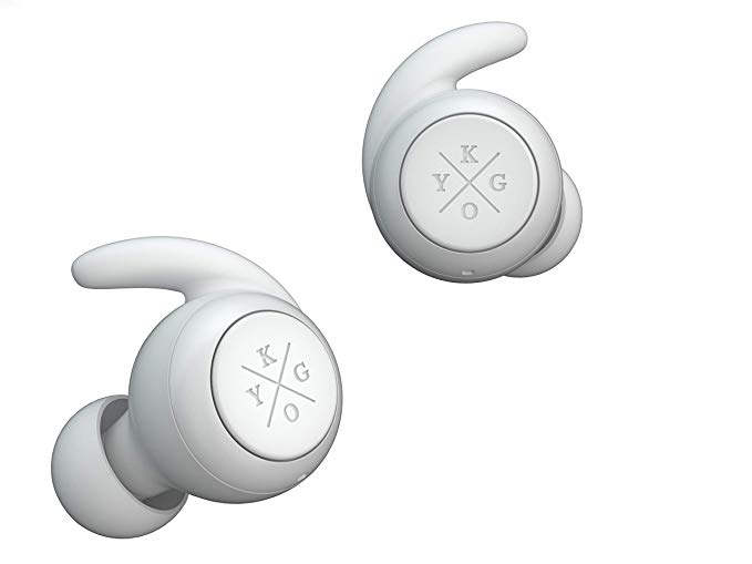 Kygo Life E7/900 | Bluetooth Earbuds with Charging Case, IPX7 Waterproof Rating, Built-in Microphone, Autopairing with Comply Foam Tips (White)