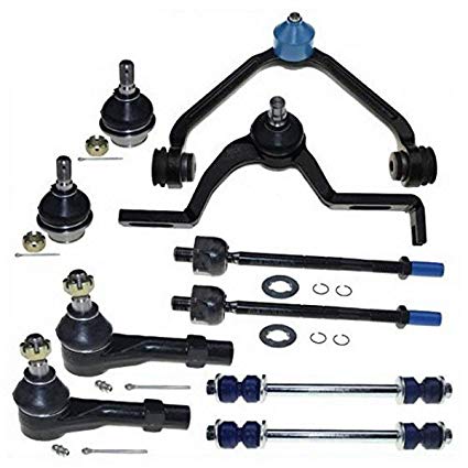 DLZ 10 Pcs Front Suspension Kit-2 Upper Control Arm 2 Lower Ball Joint 2 Inner 2 Outer Tie Rod End Replacement for Ford Explorer Ranger 1998-2001 and Mazda B3000 B4000 1998-2001 CK8708T K8695T EV317