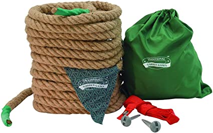 Traditional Garden Games TGG125 Tug of War, Natural  Rope, 10 m