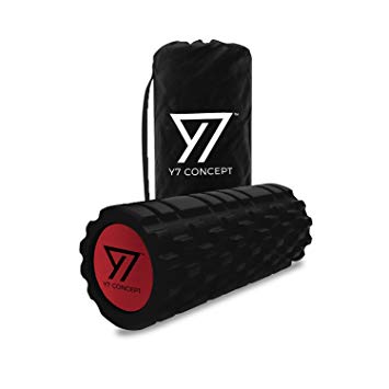 Y7 Concept Foam Roller for Deep Tissue Muscle Massage - Trigger Point - for Back, Leg & Calf - with Carry Bag