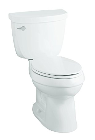 KOHLER K-11451-0 Cimarron The Complete Solution Two-Piece Toilet with Class Six, White