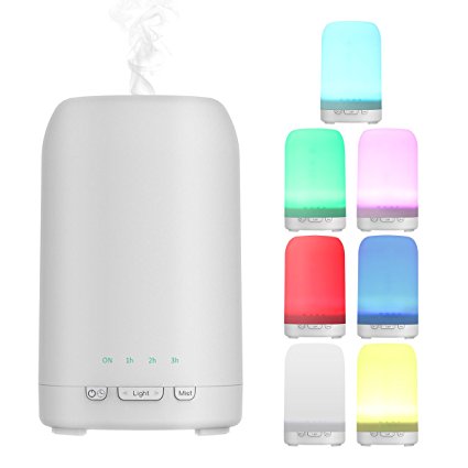 Aroma Diffuser,EIVOTOR 200ml Essential Oil Diffusers Cool Mist humidifier with Adjustable Mist Mode,Waterless Auto Shut-off,Colour LED Lights and Timer Setting for Home,Yoga,Office,Spa,Bedroom