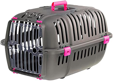 Ferplast Jet Pet Carrier: Value Dog Carrier Suitable for Toy Dog Breeds & Small Cats, Assembled Dimensions: 18.51L x 12.6W x 11.42H inches, Four Color Options Available
