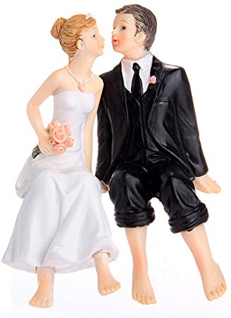 Riverbyland Sitting Couple Figurine Wedding Cake Topper
