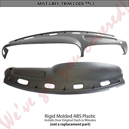 DashSkin Molded Dash Cover Compatible with 98-01 Dodge Ram in Mist Grey
