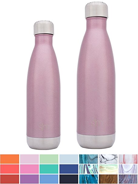 Simple Modern 750ml Wave Water Bottle - Vacuum Insulated Double-Walled 18/8 Stainless Steel Hydro Camelbak Swell Flask - Sea Shell Pink - Shimmering Collection