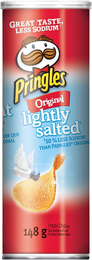 Pringles Lightly Salted Potato Chips, Lightly Salted, 148 Grams