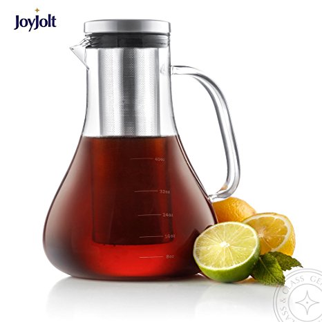 JoyJolt Infuso Cold brew Iced Coffee Maker, Glass Tea Maker 1.5 Liter-48 oz