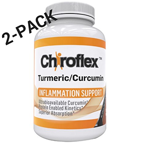 ChiroFlex Turmeric Curcumin Supplement with Whey Protein (2 Pack)