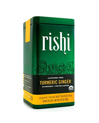 Rishi Tea Turmeric Ginger Organic Herbal Blend, Loose Leaf, 2.4 Ounce