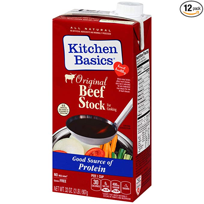 Kitchen Basics All Natural Original Beef Stock, 32 fl oz (Pack of 12)