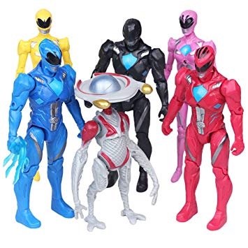 L'OGA Action Figures Power Rangers Toys 6pcs/Set Super Heroes 5 inch Child Toys Gifts Decoration