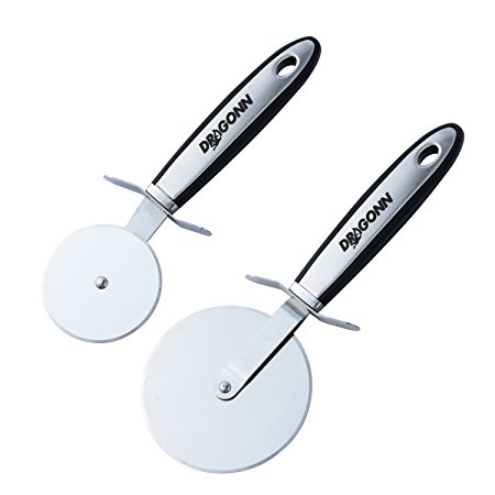 DRAGONN Premium Sturdy 3.5-inch, and 2.5-inch Blade Stainless-steel Pizza Cutter Wheel Set