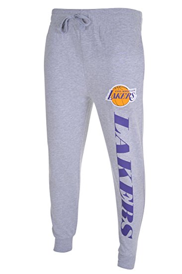 NBA Men’s Jogger Pants Active Basic Soft Terry Sweatpants, Team Logo Gray