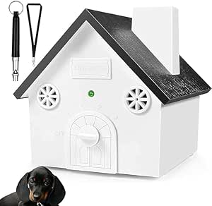 Anti Barking Device, 2 in 1 Ultrasonic Dog Bark Deterrent & Dog Training Tool with Automatic Sensing 4 Models & 50 Ft Range Waterproof, Dog Barking Control Devices Safe for Human & Dogs
