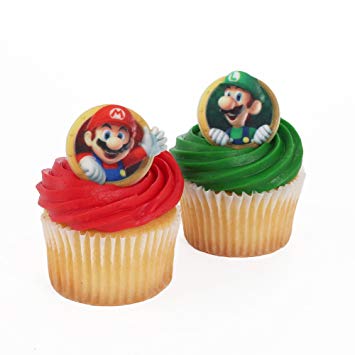Super Mario 24 Cupcake Rings