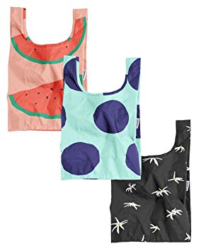 BAGGU Small Reusable Shopping Bag 3 Pack - Prints