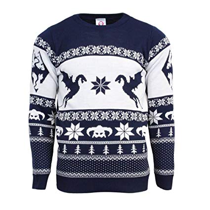 Official Elder Scrolls Skyrim Ugly Christmas Sweater for Men Or Women