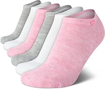 Calvin Klein Women's Low Cut Socks 6 Pack Performance Cushion Comfort No Show Socks - Breathable Athletic Socks for Women4-10