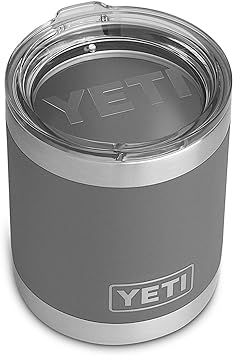 YETI Rambler 10 oz Lowball, Vacuum Insulated, Stainless Steel with Standard Lid