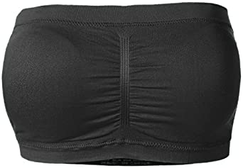 OLLIE ARNES Padded Bandeau Wirefree Bra Strapless Removable Pad Stretchy Tube Top