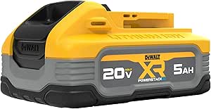 DEWALT Powerstack 20V MAX Battery, Rechargeable, 5Ah, Lithium Ion (DCBP520)