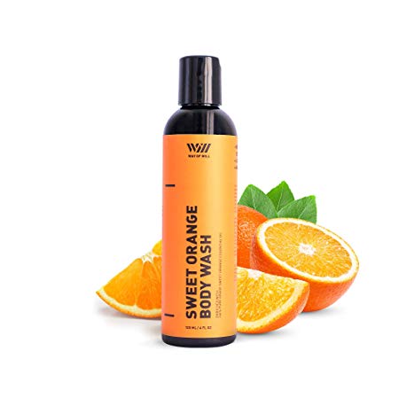 Sweet Orange Body Wash, Moisturizing Body Wash with Sweet Orange Essential Oil, Body Wash for Women and Men, Paraben and Sulfate Free, 120 mL - Way of Will