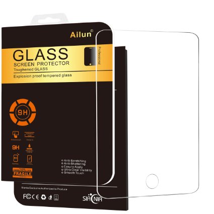 iPad Air 2 Screen Protector,by Ailun,Tempered Glass,for iPad Air 1&2,iPad Pro[9.7inch],9H Hardness,2.5D Edge,Bubble Free,Anti-Scratch&Fingerprint&Oil Stain,Case Friendly-SIANIA Retail Package