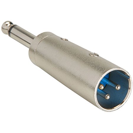 HDE XLR 3-pin Male to 1/4in Male Adapter